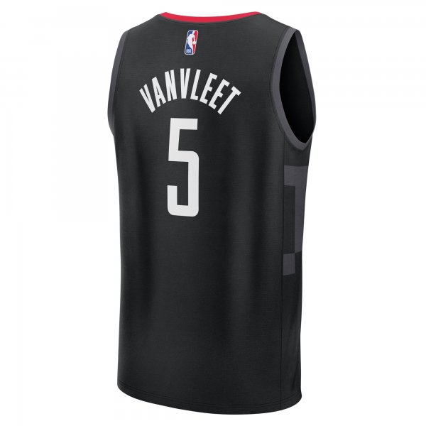 Men's Houston Rockets Fred VanVleet Fanatics Black Fast Break Replica Player Jersey - Statement Edition