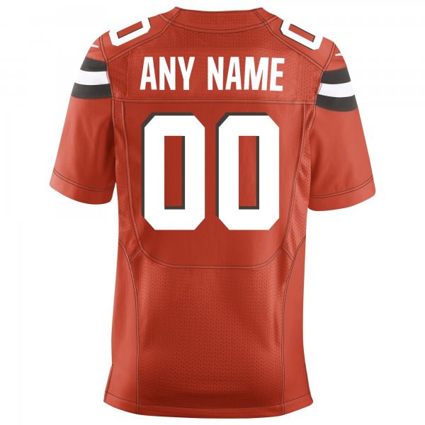 Men's Cleveland Browns Nike Orange Custom Alternate Elite Jersey