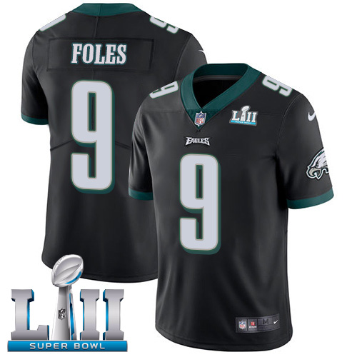 Men's Nike NFL Philadelphia Eagles #9 Nick Foles Limited Alternate Black Vapor Untouchable Super Bowl LII Jersey