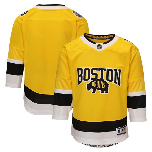 Youth Boston Bruins Outerstuff Gold 2026 Stadium Series Premier Jersey