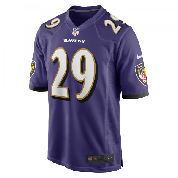 Men's Baltimore Ravens Ar'Darius Washington Nike Purple Player Game Jersey