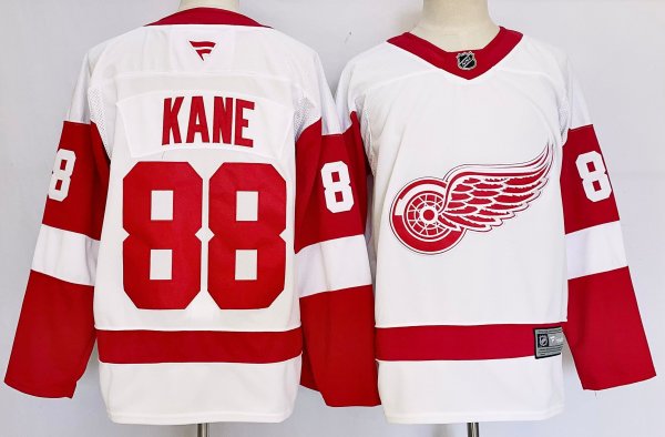 Men's #88 Patrick Kane Detroit Red Wings White City Edition Jersey