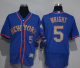 New York Mets #5 David Wright Blue(Grey NO.) Flexbase Collection Stitched MLB Jersey