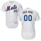 New York Mets White Flex Base Men's Customized MLB Jersey