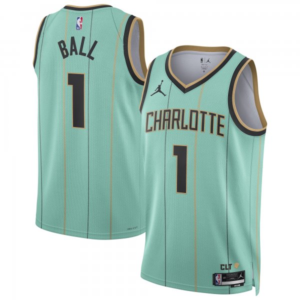 LaMelo Ball #1 Charlotte Hornets Jordan Brand Unisex 2024/25 Swingman City Edition Mint Player Jersey