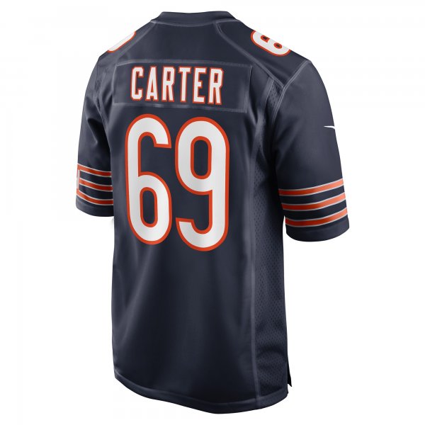 Men's Chicago Bears Ja'Tyre Carter Nike Navy Game Player Jersey