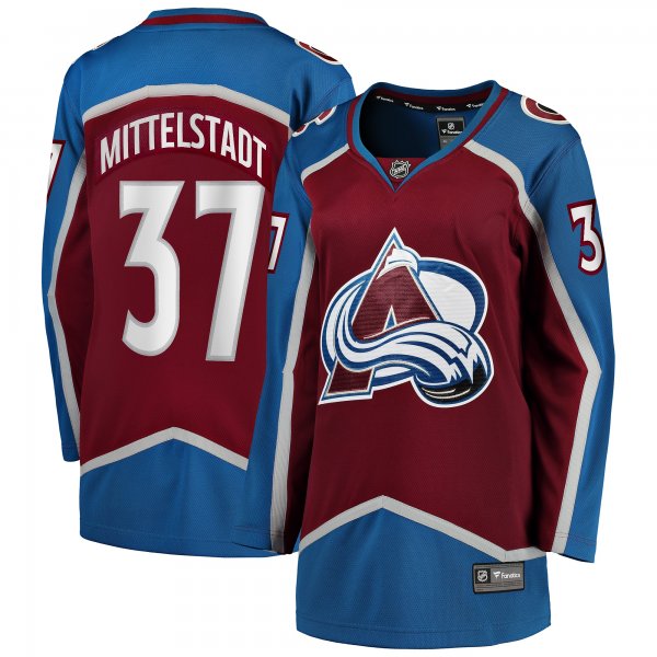 Women's Colorado Avalanche Casey Mittelstadt Fanatics Burgundy Home Breakaway Player Jersey