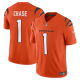 Men's Cincinnati Bengals #1 Ja'Marr Chase Nike Orange Vapor F.U.S.E. Limited NFL Jersey