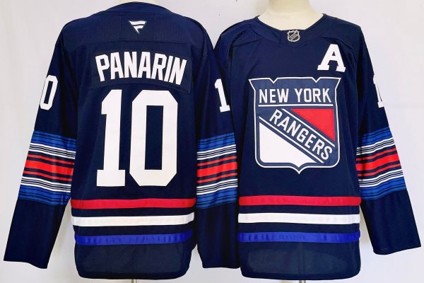 Men's #10 Artemi Panarin New York Rangers Dark Blue City Edition Jersey