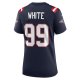 Women's New England Patriots Keion White Nike  Navy Team Game Jersey