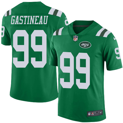 Nike New York Jets #99 Mark Gastineau Men's Limited Green Rush Vapor Untouchable NFL Jersey