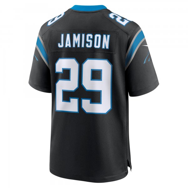 Men's Carolina Panthers D'Shawn Jamison Nike  Black Team Game Jersey