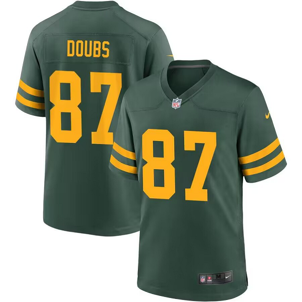 Men's Green Bay Packers Nike Green Alternate #87 Romeo Doubs Jersey