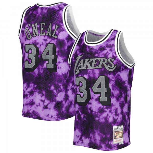 Men's Los Angeles Lakers Shaquille O'Neal Mitchell & Ness Purple 1996/97 Galaxy Swingman Jersey