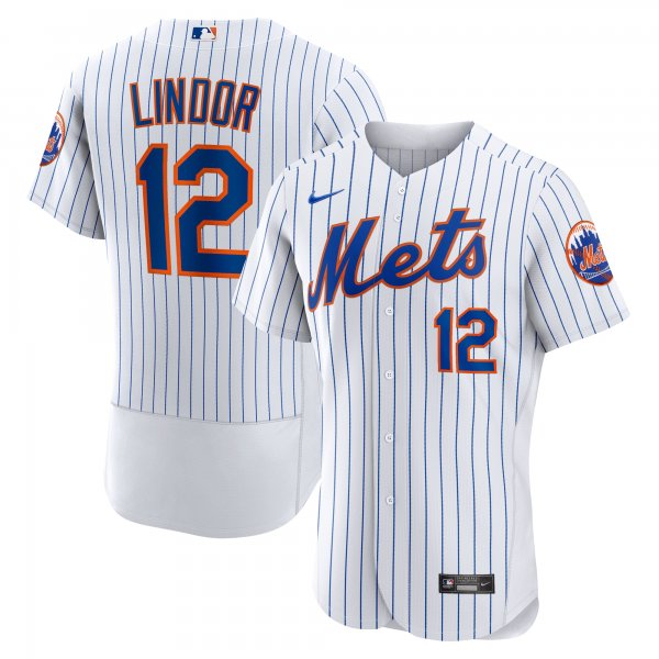 Men's New York Mets Francisco Lindor Nike White Home Player Jersey