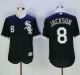 Chicago White sox #8 Bo Jackson Black Flexbase Collection Stitched MLB Jersey