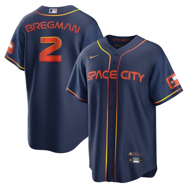 Men's Houston Astros Alex Bregman Nike Navy City Connect Replica Player Jersey