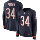 Men's Chicago Bears #34 Walter Payton Nike Navy Therma Long Sleeve Jersey