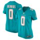 Women's Miami Dolphins Braxton Berrios Nike Aqua Game Jersey