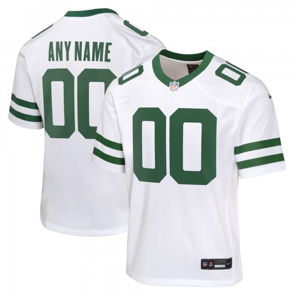 Youth New York Jets  Nike Legacy White Custom Limited Jersey