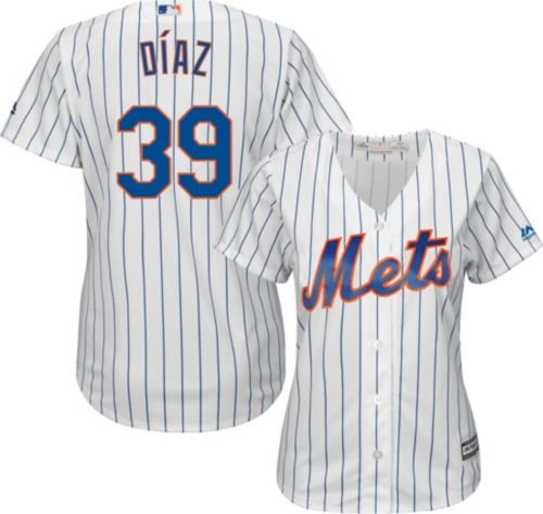 Women's New York Mets #39 Edwin Diaz Majestic White Royal Home Cool Base Player MLB Jersey