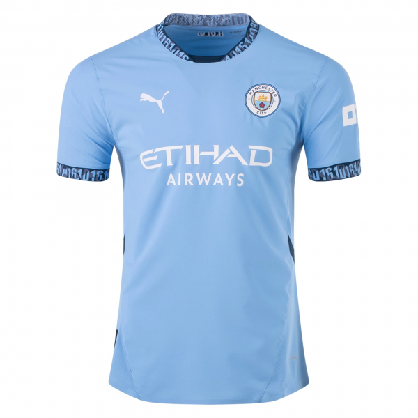 Puma Manchester City Rúben Dias Home Jersey w/ EPL + No Room For Racism Patch 24/25 (Team Light Blue/Marine Blue)
