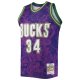 Men's Milwaukee Bucks Ray Allen Mitchell & Ness Purple Hardwood Classics 2000/01 Lunar New Year Swingman Jersey