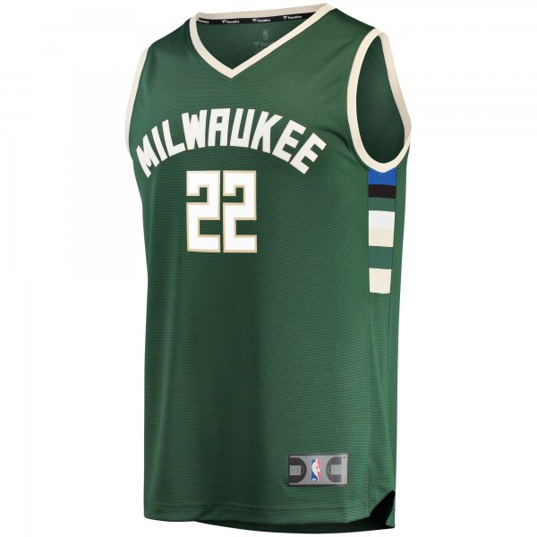 Men's Milwaukee Bucks Khris Middleton Fanatics Green Fast Break Road Replica Player Jersey - Icon Edition