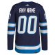 Men's Winnipeg Jets  adidas Navy Home  Primegreen Custom Jersey