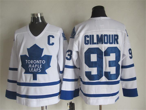 Men's Toronto Maple Leafs #93 Doug Gilmour White Throwback NHL Jersey