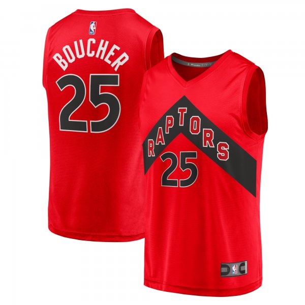 Men's Toronto Raptors Chris Boucher Fanatics Red Fast Break Replica Jersey - Icon Edition