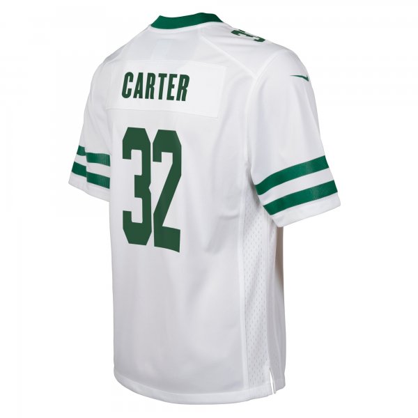 Youth New York Jets Michael Carter Nike Legacy White Game Jersey