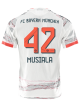 adidas Musiala Away Jersey 25/26 w/ Sponsor + Meister Bundesliga Patch (White/Red]