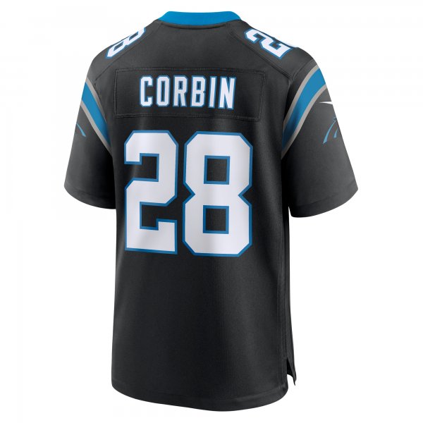 Men's Carolina Panthers Jashaun Corbin Nike  Black Team Game Jersey