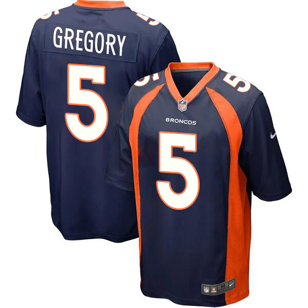 Youth Denver Broncos #5 Randy Gregory Alternate Game Navy Jersey