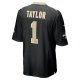 Men's New Orleans Saints Alontae Taylor Nike  Black Team Game Jersey