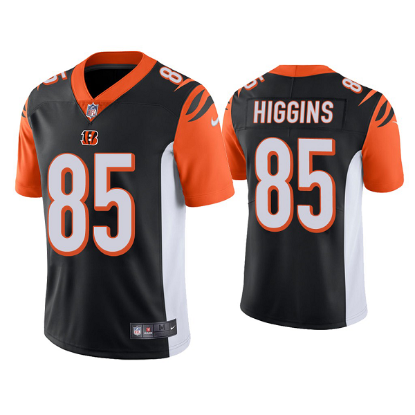 Men's #85 Tee Higgins Cincinnati Bengals Black 2020 NFL Draft Vapor Limited Jersey