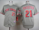 Cincinnati Reds #21 Todd Frazier Grey Cool Base Stitched MLB Jersey