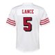 Youth San Francisco 49ers Trey Lance Nike White Game Jersey