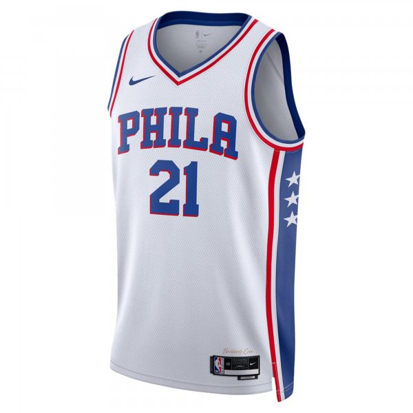 Unisex Philadelphia 76ers Joel Embiid Nike White Swingman Jersey - Association Edition