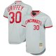 Men's Cincinnati Reds Ken Griffey Jr. Mitchell & Ness Gray 2004 Cooperstown Collection Throwback Jersey