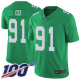 Philadelphia Eagles #91 Fletcher Cox Green Men's Stitched NFL Limited Rush 100th Season Jersey