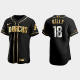 Men's Arizona Diamondbacks #18 Carson Kelly Gold Edition Black Flex Base MLB Jersey