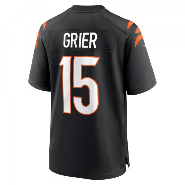 Men's Cincinnati Bengals Will Grier Nike  Black Team Game Jersey