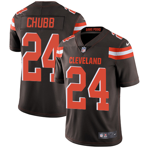 Nike Cleveland Browns #24 Nick Chubb Brown Team Color Youth Stitched NFL Vapor Untouchable Limited Jersey