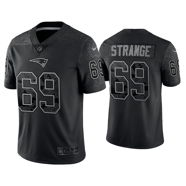 Men's Nike NFL New England Patriots Cole Strange Reflective Limited Black Jersey