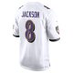 Men's Baltimore Ravens Lamar Jackson Nike White Game Jersey