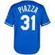 Men's Los Angeles Dodgers Mike Piazza Mitchell & Ness Royal Big & Tall Cooperstown Collection Mesh Button-Up Jersey