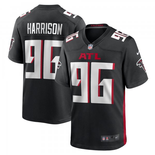 Men's Atlanta Falcons Zach Harrison Nike  Black Team Game Jersey