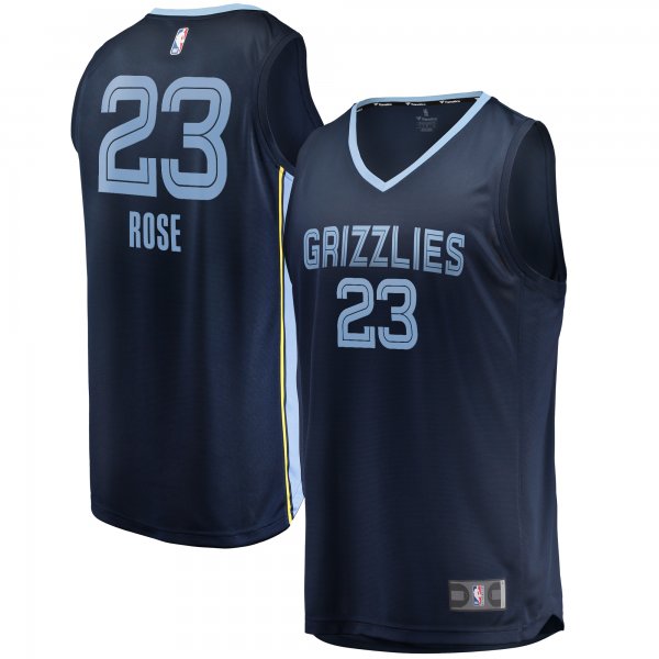 Men's Memphis Grizzlies Derrick Rose Fanatics Navy Fast Break Player Jersey - Icon Edition